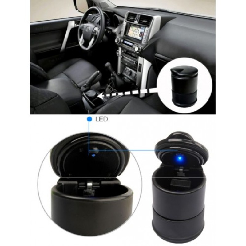 Işıklı Oto Küllük - Siyah - Görsel 2